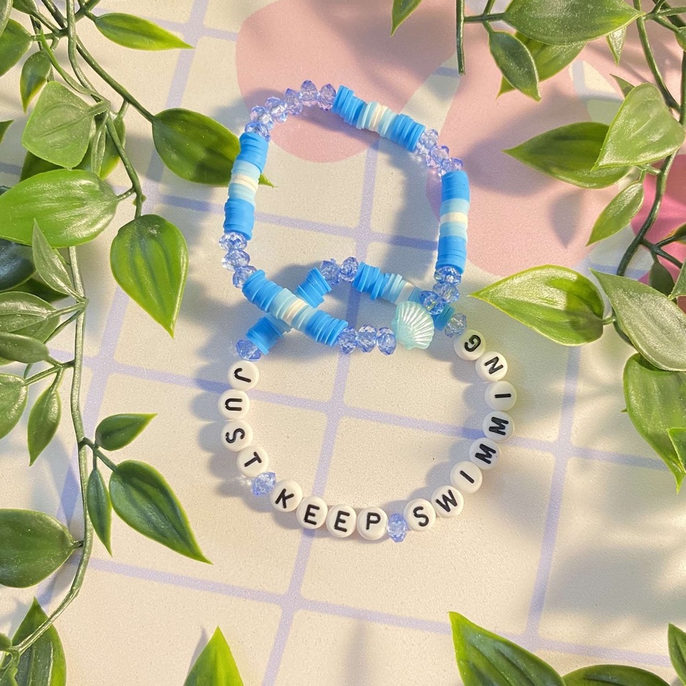 Just Keep Swimming Bracelet Set